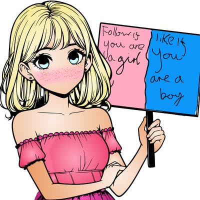 realistic pretty girl holding blank sign