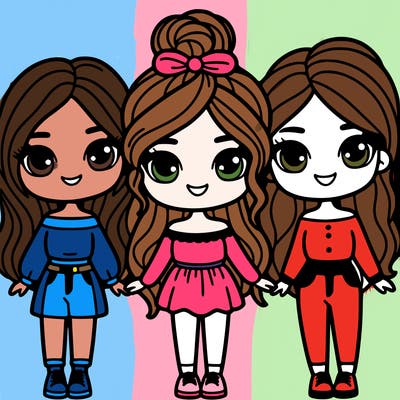 3 bff girls