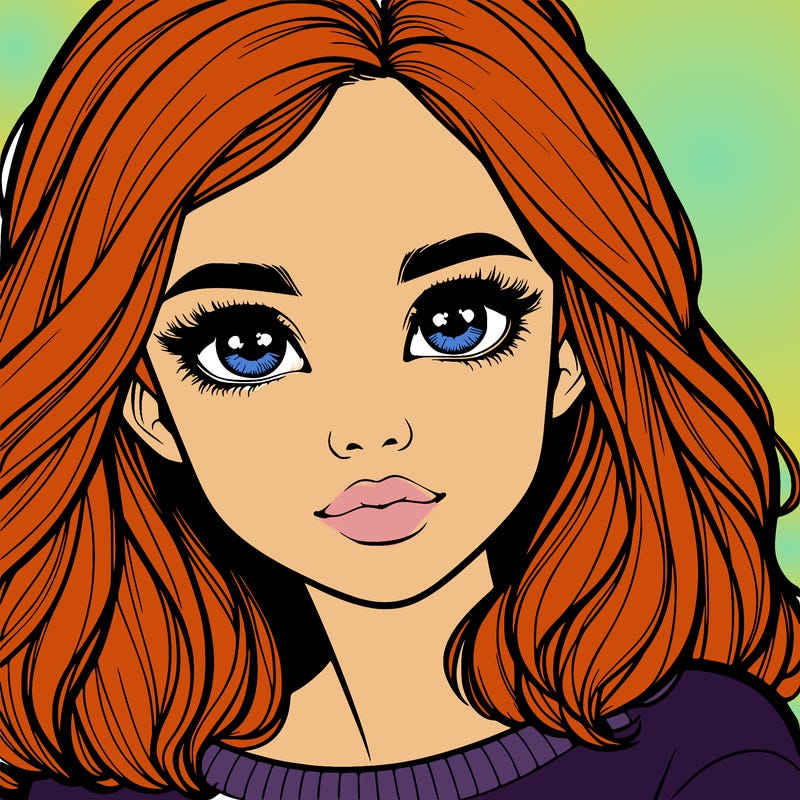 realistic girl whith cute eyes