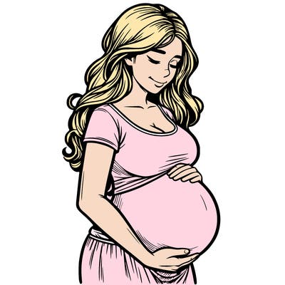 woman heavily pregnant realistic