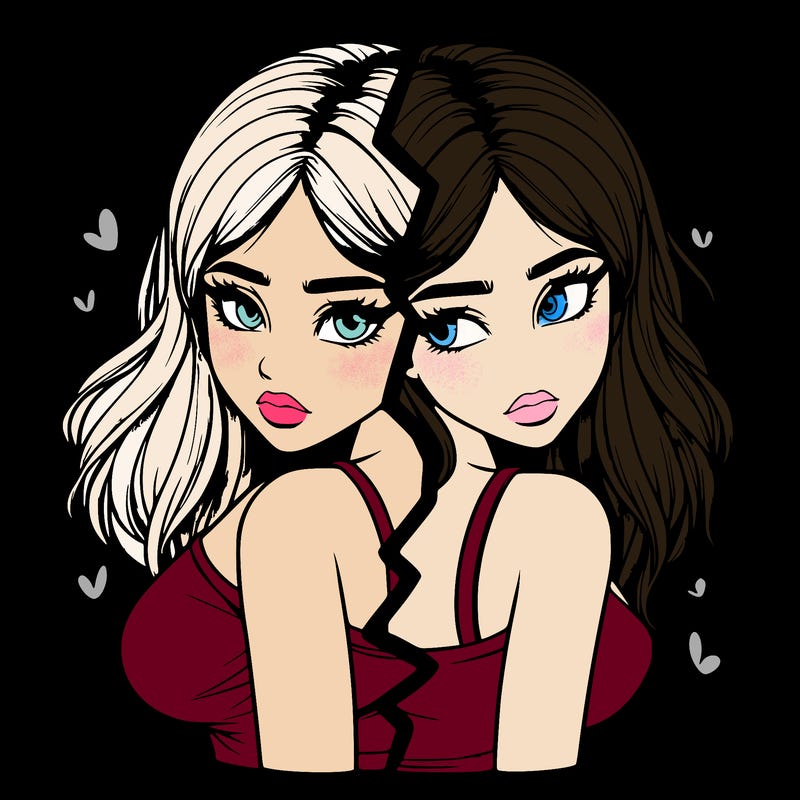 realistic girl split