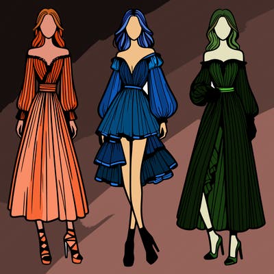 fashion models dresses