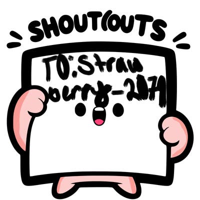 blank canvas that says above it shoutouts