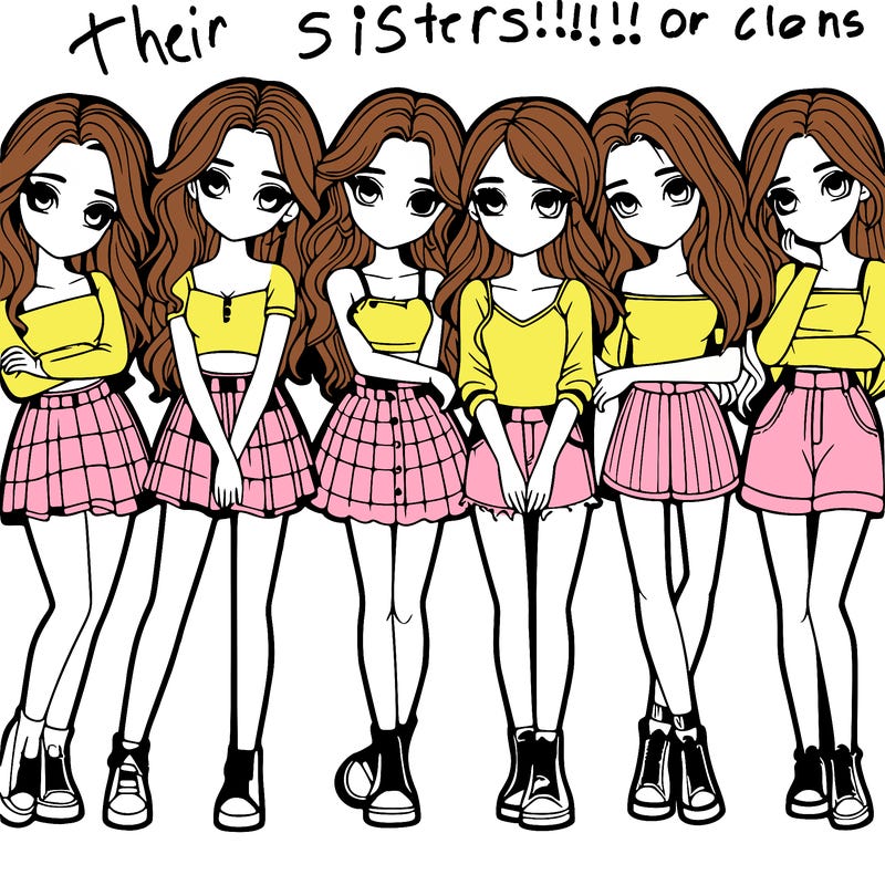 a group of girls realistic