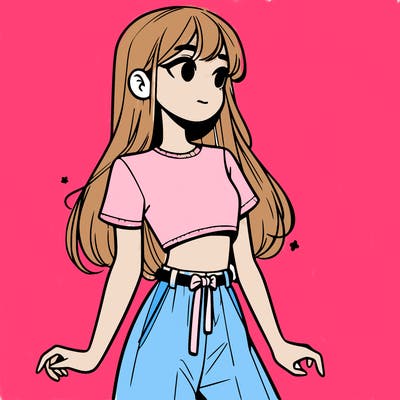 girl in a cute crop top