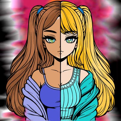 realistic girl split