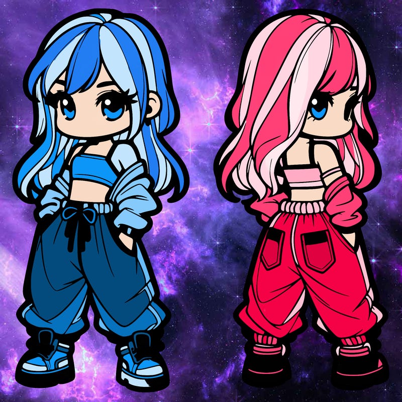 girl in crop top and baggy pants