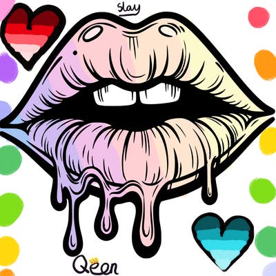 lips that look realistic and drip