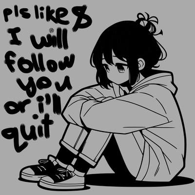 sad anime girl sitting alone