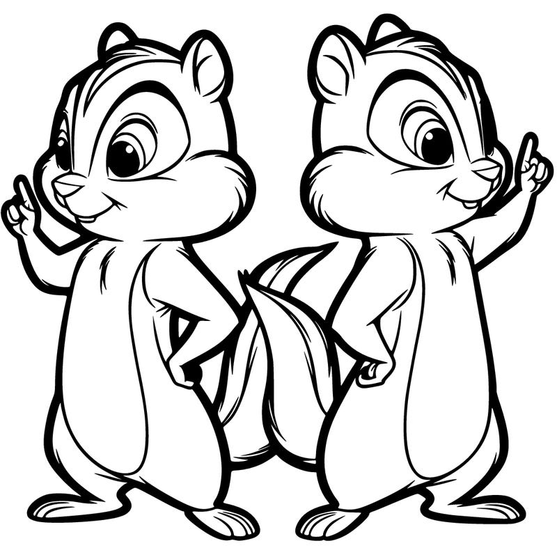 two tamias standing up split realistic