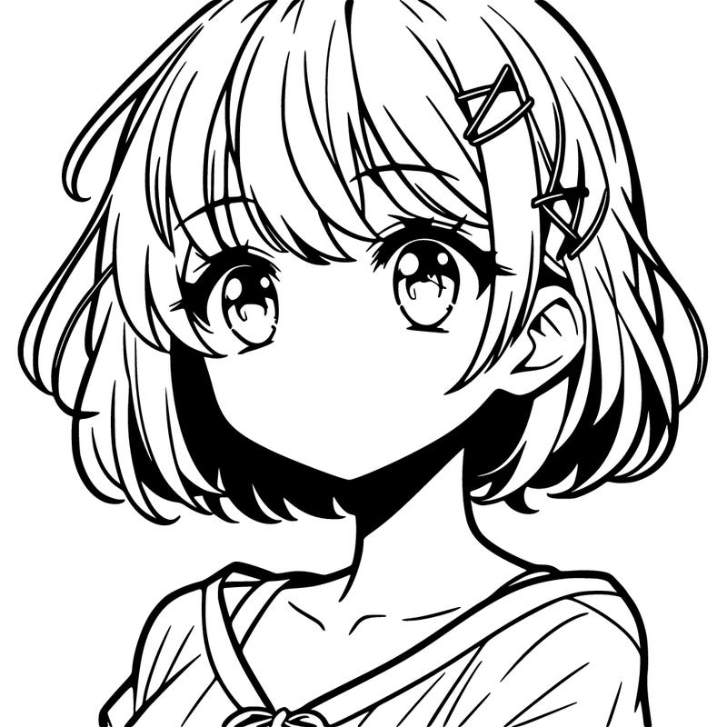 anime girl with short hair