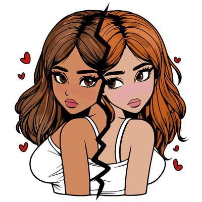 realistic girl split