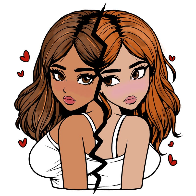 realistic girl split