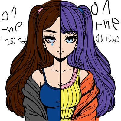 realistic girl split