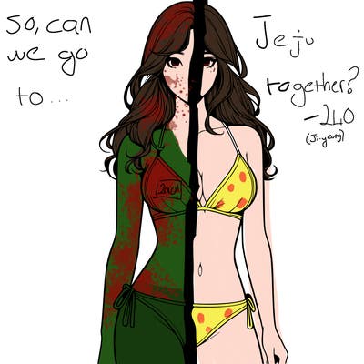 realistic girl with a revealing swimsuit