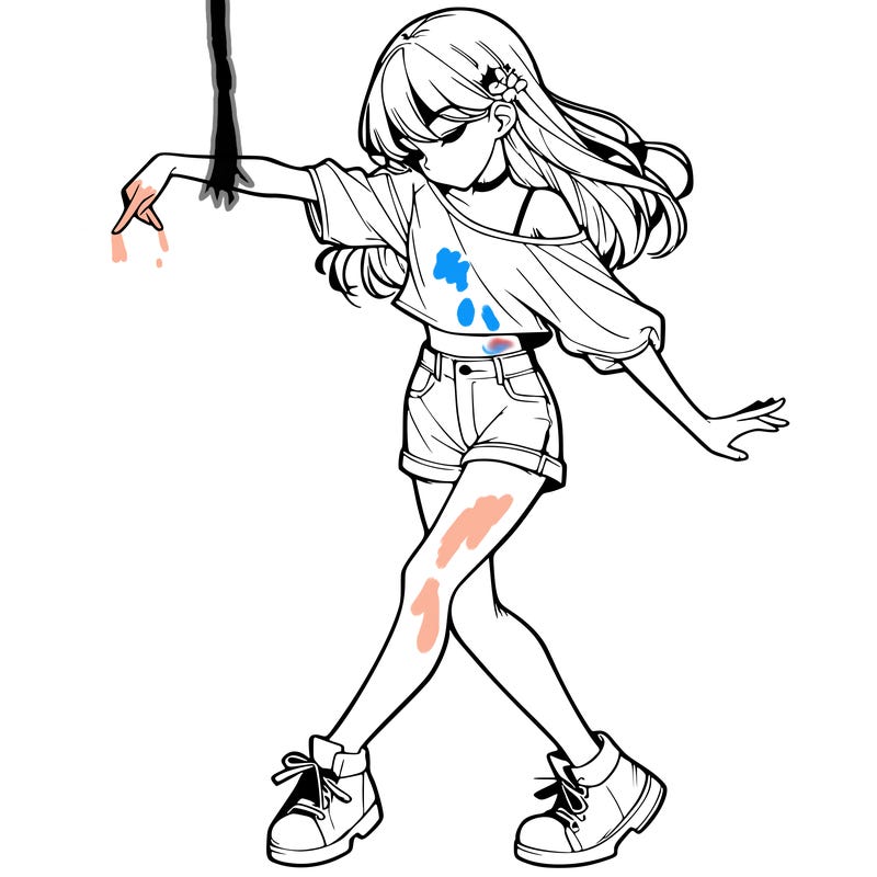 realistic girl danceing