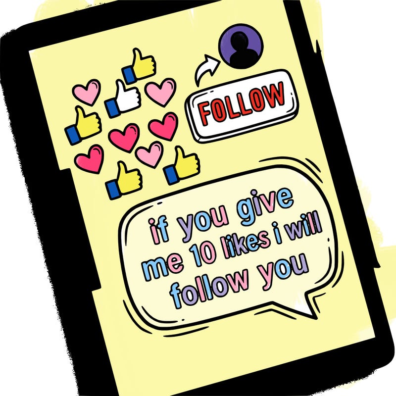 if you give me 10 likes i will follow you