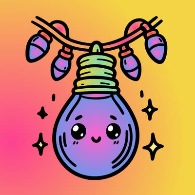 small bulb of a garland