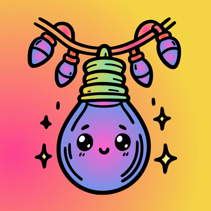 small bulb of a garland