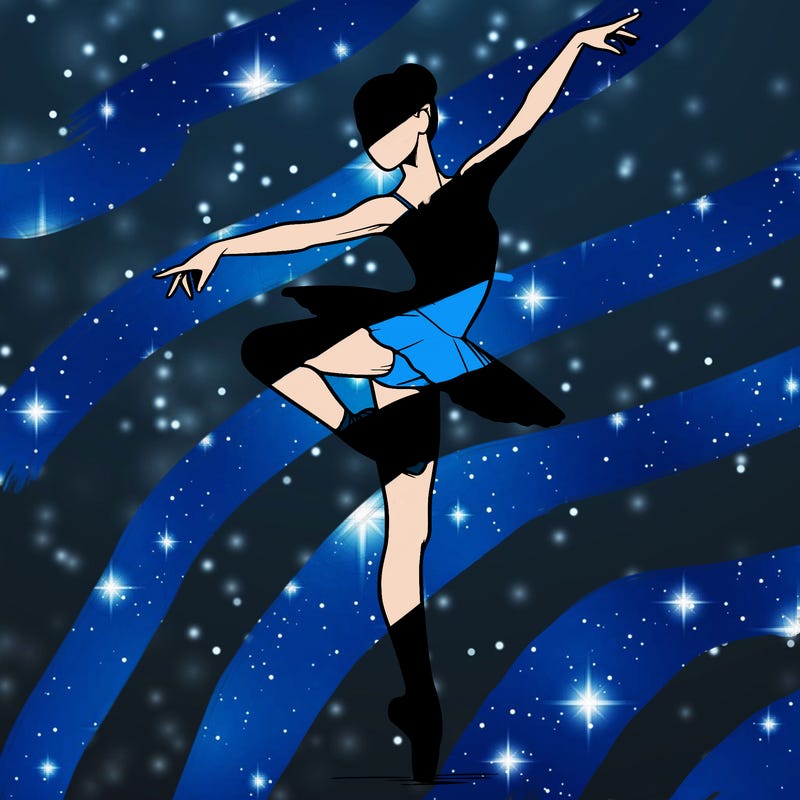 realistic person doing ballet