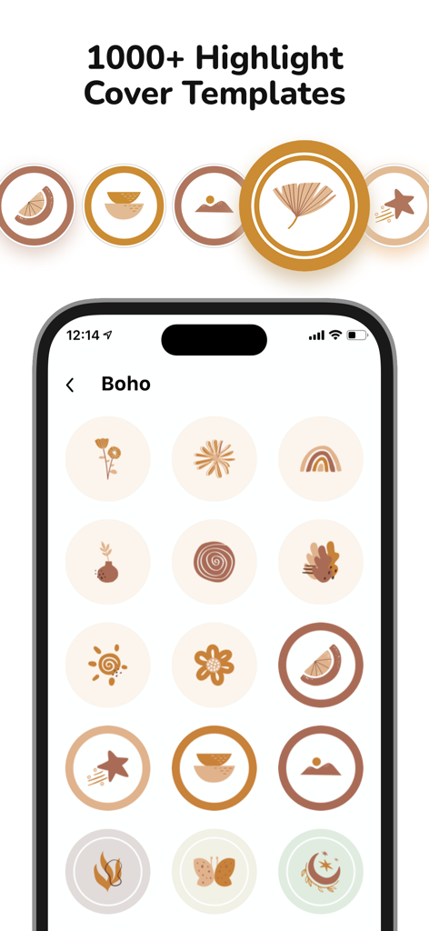 Highlight Cover: StoryLight - Instagram highlight cover templates with a boho aesthetic and minimalist icons