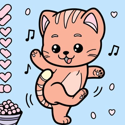 kitten dancing