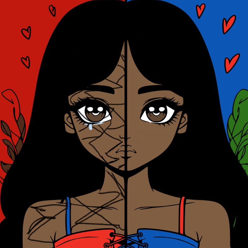 realistic girl split