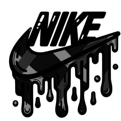 dripping nike logo
