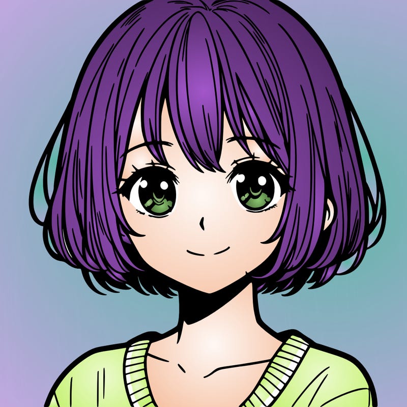 manga girl with short hair