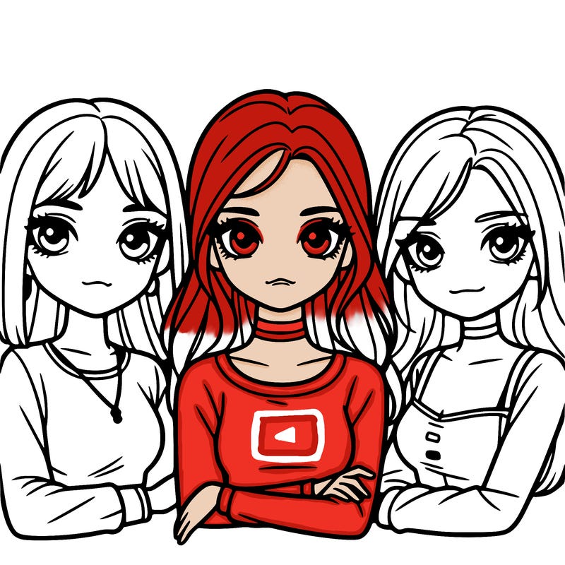 realistic girls group of 3