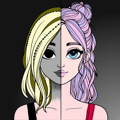 realistic girl split