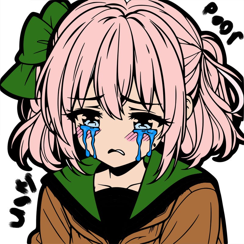 anime girl crying