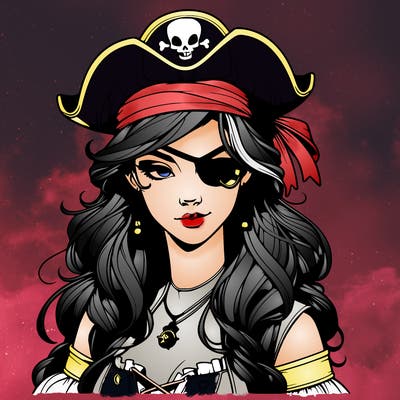 realistic pirate that’s a girl