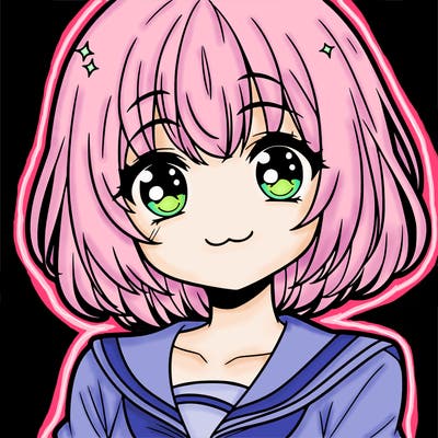 cute anime girl smiling