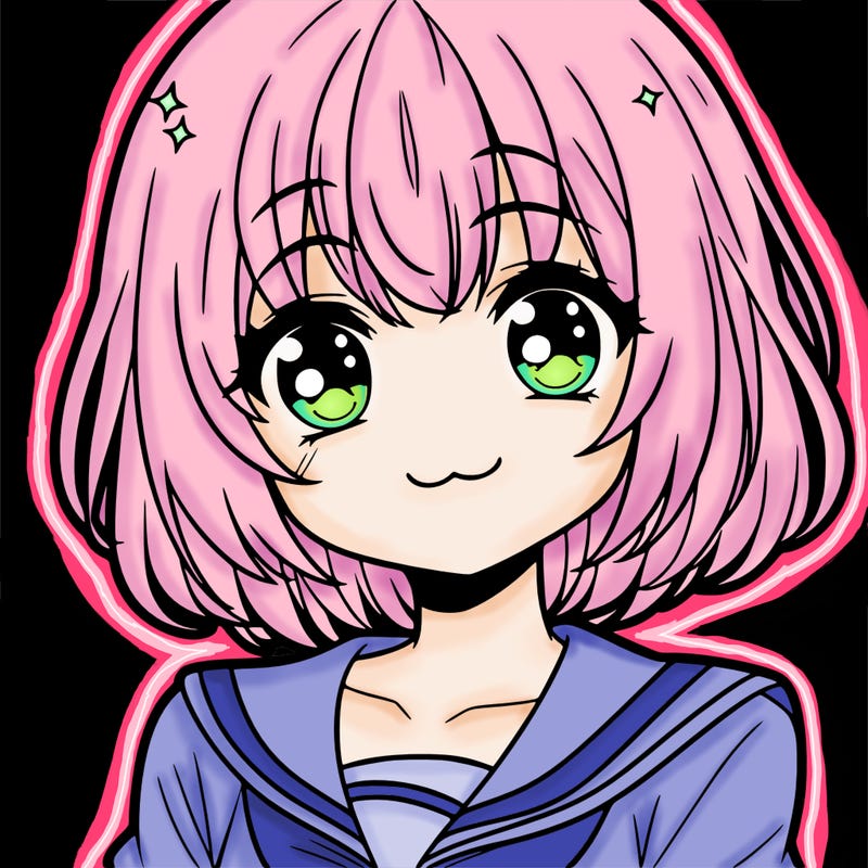 cute anime girl smiling