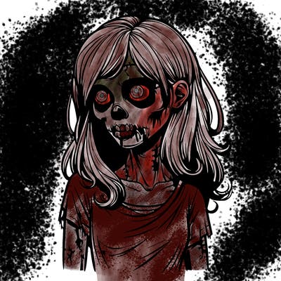 zombie  realistic girl