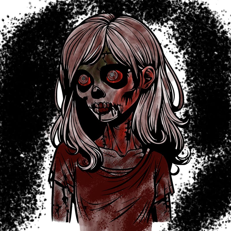 zombie  realistic girl