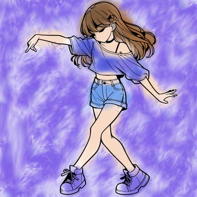 realistic girl danceing