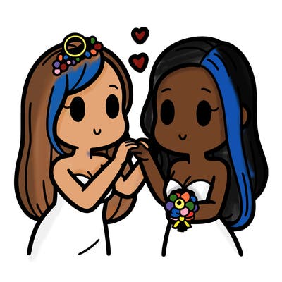 two women marrying each other