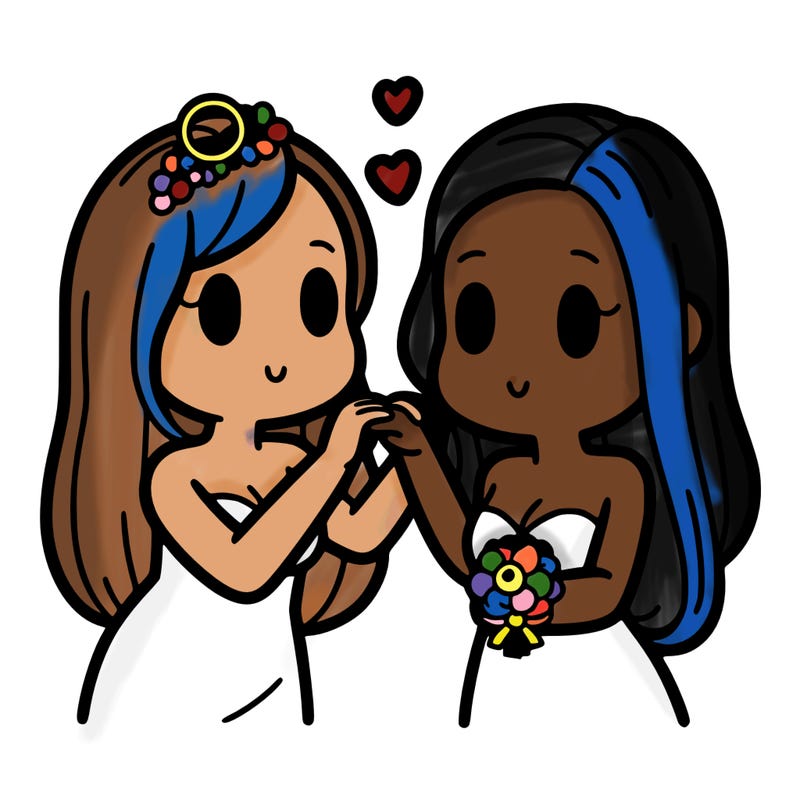 two women marrying each other