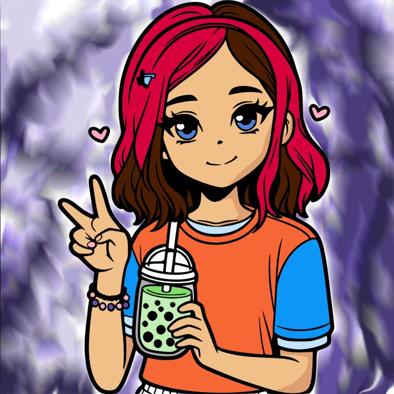 teenage girl with boba