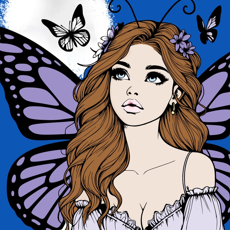 butterfly fairy realistic girl