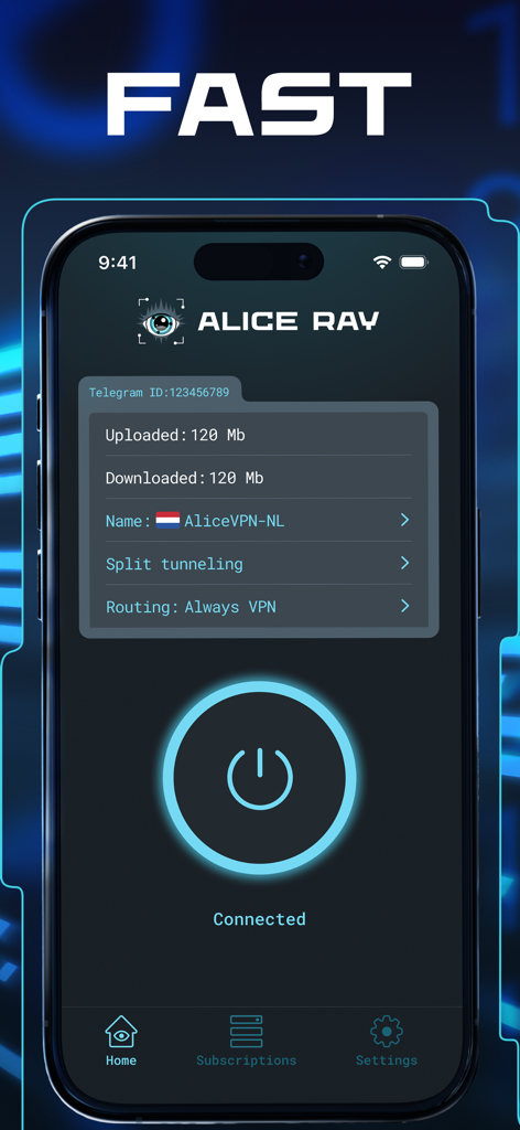 Alice Ray | 高性能XRAY, v2ray & VLESSプロキシクライアント