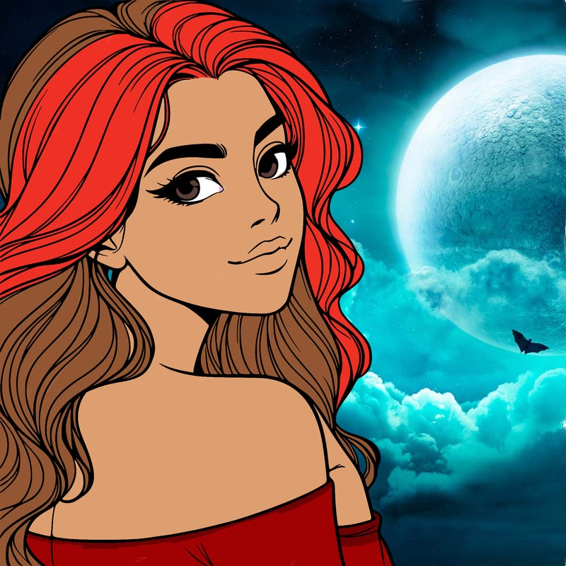 beautiful woman looking back