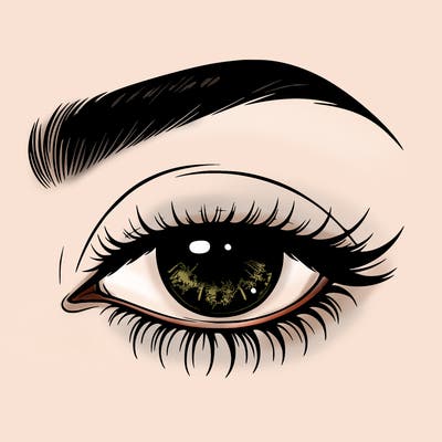 eye closed realistic