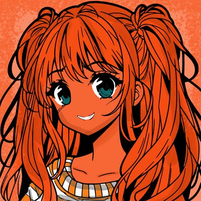 manga girl with long hair