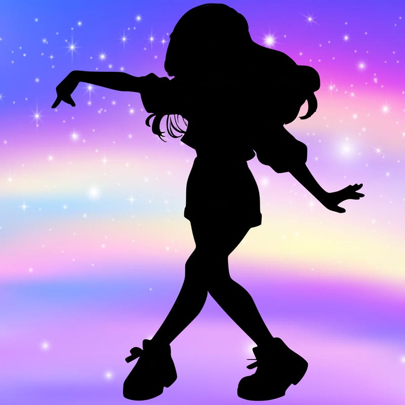 realistic girl danceing