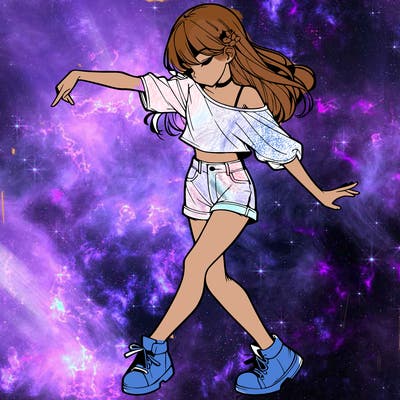 realistic girl danceing