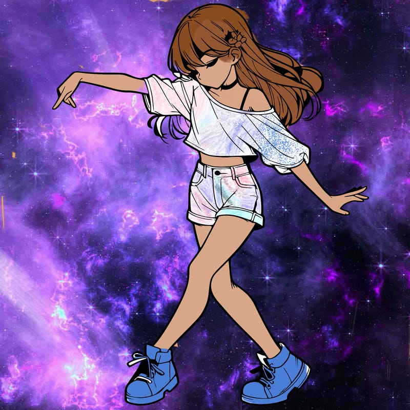 realistic girl danceing