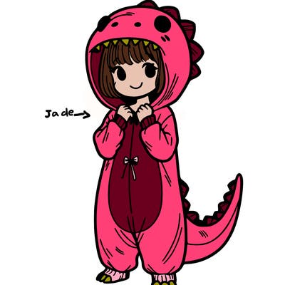 dino onesies on girl